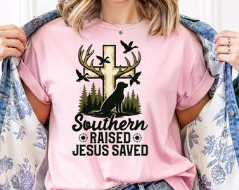 Christian Faith Western Boy PNG SVG, Southern Raised Jesus Saved Hunting, Digital Download