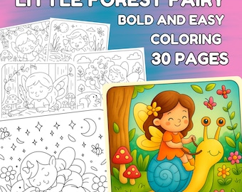 Forest Fairy Coloring Book PDF PNG, Enchanted Fantasy Pages To Color For Adults