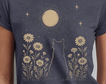 Black Cat Moon PNG: Halloween Sublimation Design (Digital Download)