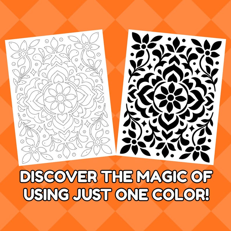 Mindful Pattern Monochrome Coloring Book, Relaxing Abstract Zen Designs ...