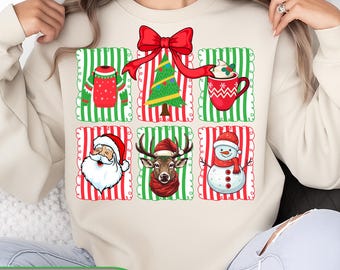 Retro Christmas PNG: Girly Santa, Winter Holiday Design (Digital Download)