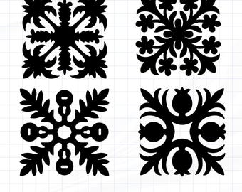 Hawaiian Easy Quilt Block Patterns SVG, PNG, EPS, Sewing Loft Quilting Blocks, Digital Download