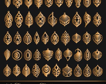 Boho Earring Laser Cut Svg Bundle, Floral Geometric Jewelry Designs Cricut Silhouette Collection