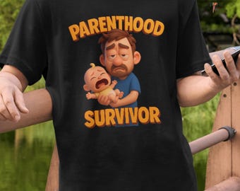Parenthood Survivor PNG: Funny Tired Parents Design (Digital Download