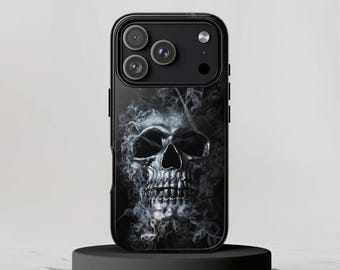 Smoky Skull Phone Case: Gothic Dark Art Cover for iPhone, Samsung Galaxy & Google Pixel