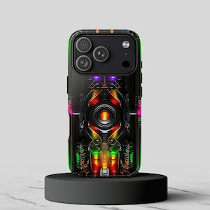 Cyberpunk Reactor Phone Case - Neon RGB Gaming Tech Design for iPhone, Samsung, Pixel