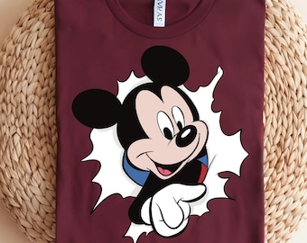 Mickey Mouse Graphic T-shirt, Bursting Mickey Tee, Disneyworld Shirt, Kids Disney Shirt, Disney Trip T-shirt, Mickey Fan Gift