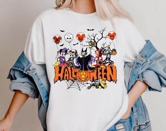 Vintage Disney Halloween Shirt – Cute Spooky Characters Tee – Mickey  Friends Costume Design – Fall Gift for Her, Kids  Fans