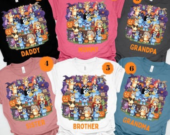 Halloween Shirt | Cute Cartoon Family Tee | Matching Halloween T-Shirt | Fall Family Shirt | Spooky Season Family Outfit