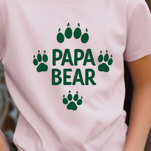 Papa Bear Shirt | Dad Gift Idea | Cute Father&#39;s Day Tee | Matching Family Bear T-Shirts | Gift for Husband, New Dad or Birthday Dad