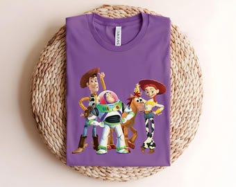 Toy Story Friends T-shirt, Woody Buzz Jessie Shirt, Disney Pixar Themed Party Tee, Kids and Adult Gift, Disney Merch.