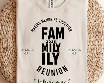Custom Family Reunion Shirt 2025: Matching Cotton-Poly Tee