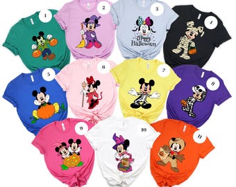 Disney Family Halloween Shirts. Mickey & Minnie Spooky Trip Tees. Spooky Season Costume T-shirt. Disneyland Vacation Apparel.