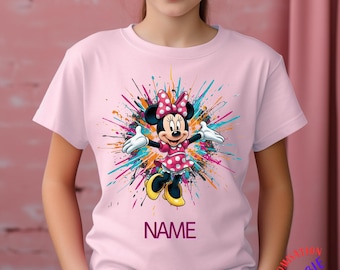 Girls' Personalized Minnie Mouse T-Shirt • Disney Birthday Outfit