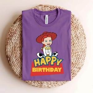 Jessie Happy Birthday T-shirt, Toy Story Party Shirt, Kids Birthday Gift, Disney Pixar TV Show Tee, Disney Merch.