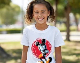 Mickey Mouse Graphic Tee, Kids Disney Shirt, Cartoon Disney T-shirt, Disney Vacation Shirt, Retro Mickey, Mickey Fan Gift.