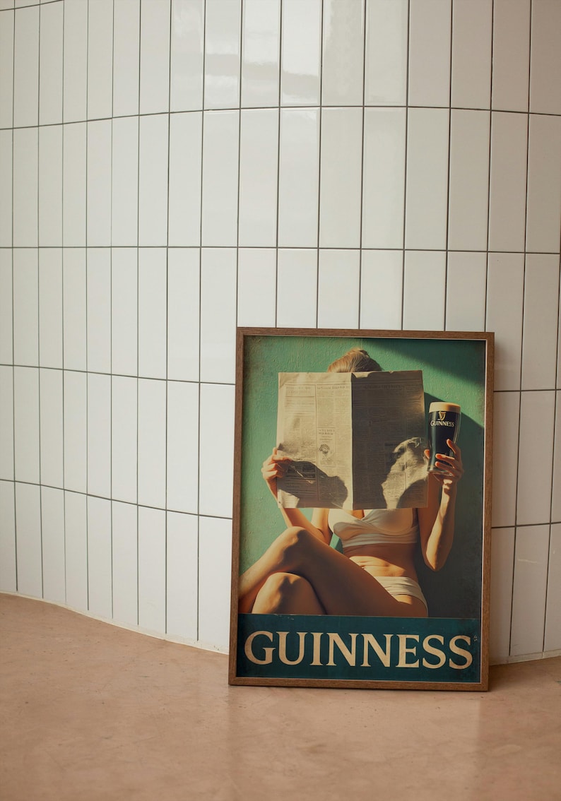 Morning Read – Retro Guinness Print image 1