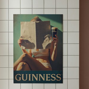 Morning Read – Retro Guinness Print image 3