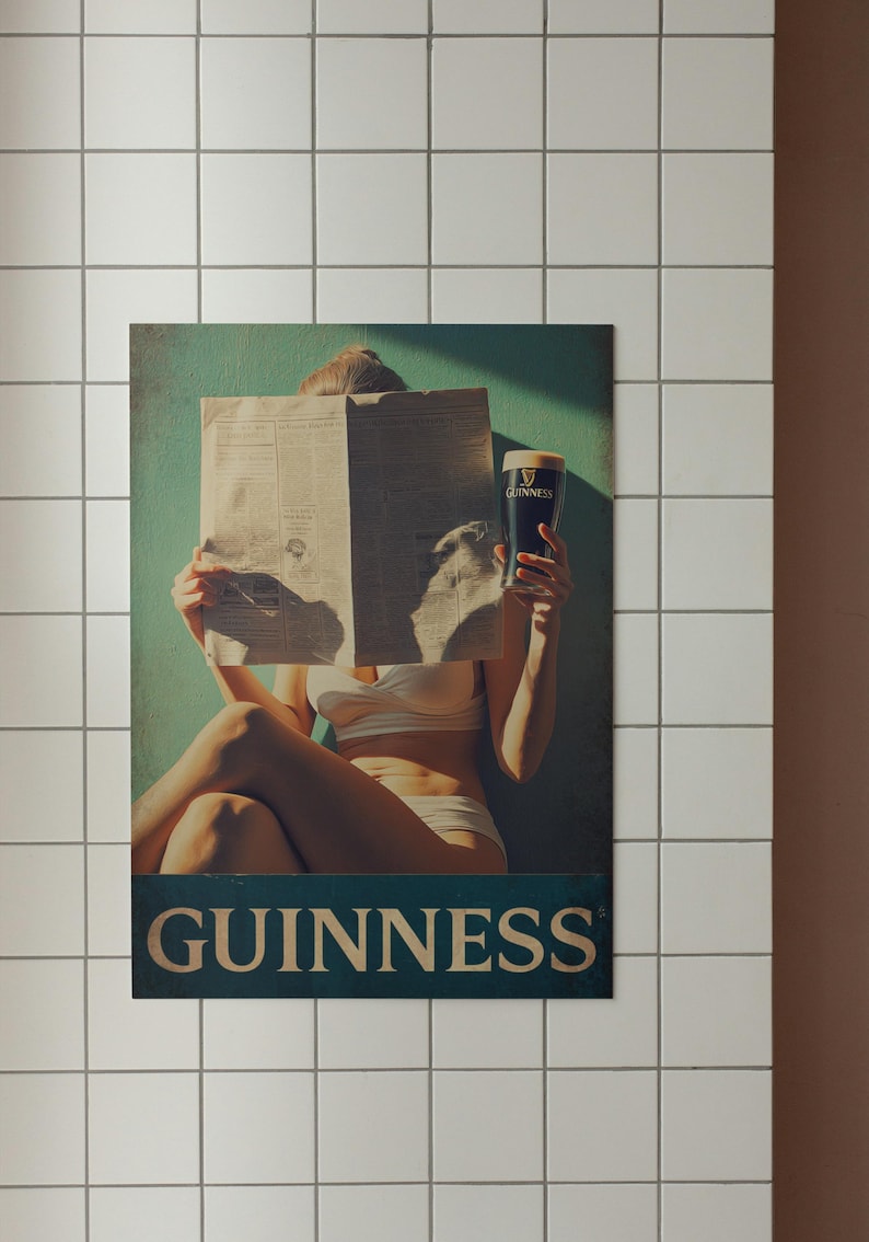 Morning Read – Retro Guinness Print image 3