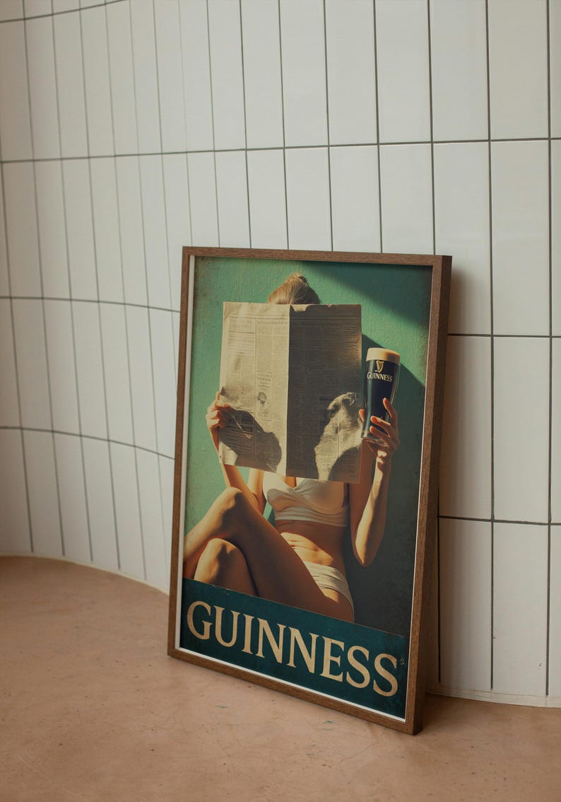 Morning Read – Retro Guinness Print image 2