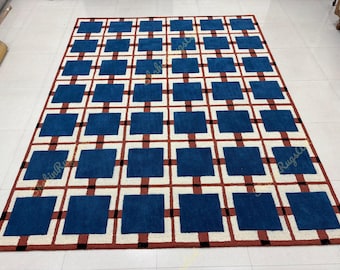 Handmade Large Area Rug | premium quality Hand tufted Woolen Rugs for Home Decor Living Room, Bedroom, Kids, Office All Sizes 6x9, 8x10