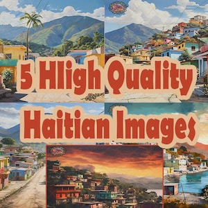 Petionville City, Haiti, Haitian Art, Haitian Painting, Haitian Art Prints, Haitian Digital Download, Haitian Prints, Caribbean Art Prints