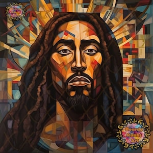 Abstract Black Jesus Art, Religious Wall Art, Christian Artwork, African American Jesus, Black Christian Art, Afrocentric Art, Melanin Jesus