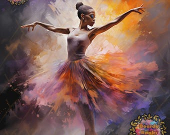 4 Black Ballerina Wall Art Prints, African American Ballerina Prints, Dance Wall Art Prints, Black Ballet Art, Black Woman Ballet Dancer,