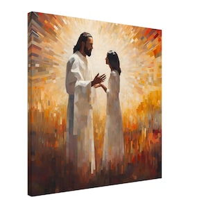 Schwarze Jesus Leinwand Kunstwerk, Religiöses Wanddekor, Christliche Wandkunst, Afroamerikaner Jesus, Schwarze Christliche Kunst, Afrocentric Kunstdekor