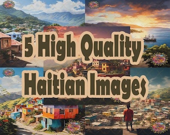 Petionville City, Haiti, Haitian Art, Haitian Painting, Haitian Art Prints, Haitian Digital Download, Haitian Prints, Caribbean Art Prints