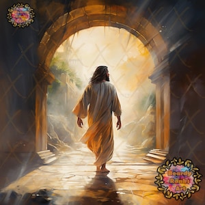 Jesus Resurrection from the Tomb, Religious Wall Decor, Christian Artwork, African American Jesus, Black Christian Art, Afrocentric Artwork