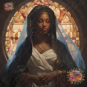 African American Virgin Mary Files, Black Virgin Mary Wall Art JPG, Black Mother Of Christ, Black Madonna Poster, Black Virgin Mary File