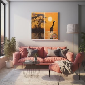 African Wildlife Art, African Wall Art, African Safari Art, African Wall Décor, Africa Inspired Art, African Digital Downloadable Art,