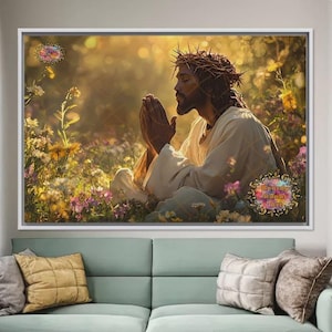 4 Black Jesus Downloadable Prints, Christian Artwork, African American Jesus Prints, Black Christian Art, Afrocentric Art, Praying Jesus Art