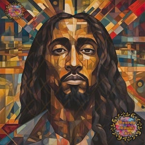 Abstract Black Jesus Art, Religious Wall Art, Christian Artwork, African American Jesus, Black Christian Art, Afrocentric Art, Melanin Jesus