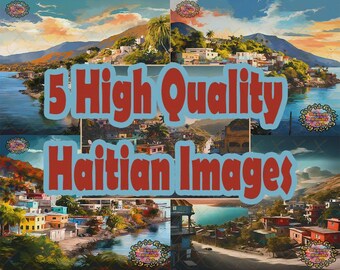 Petionville City, Haiti, Haitian Art, Haitian Painting, Haitian Art Prints, Haitian Digital Download, Haitian Prints, Caribbean Art Prints