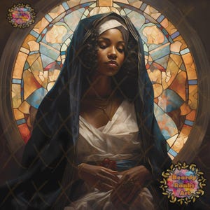 African American Virgin Mary Files, Black Virgin Mary Wall Art JPG, Black Mother Of Christ, Black Madonna Poster, Black Virgin Mary File