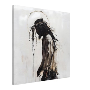 Black Jesus Canvas Wall Art, African American Christian Decor, Afrocentric Religious Artwork, Spiritual Home Decor, Christian Wall Art