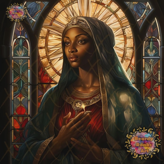 Mary Magdalene セントクレアベレー帽　黒 African American Saint Mary Magdalene, Black Mary Magdalene Wall