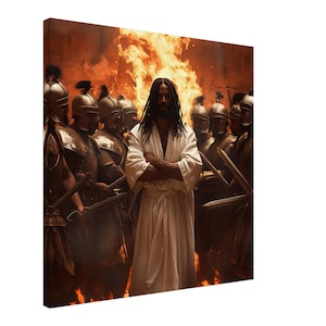 The Arrest Of Black Jesus Wall Art, African American Christian Decor, Afrocentric Religious Artwork, Spiritual Home Decor, Christian Art