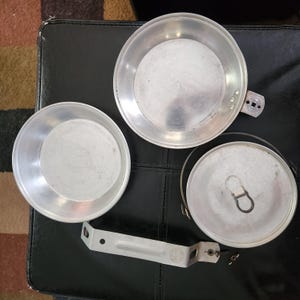 Vintage Boy Scouts of America Mess Kit - Regal Aluminum Camping Cookware Set  Mid-Century BSA - Be Prepared