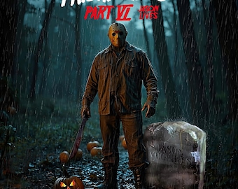 Jason Voorhees Fotorealistischer Print: Freitag der 13te Horrorfilm (Digitaler Download)