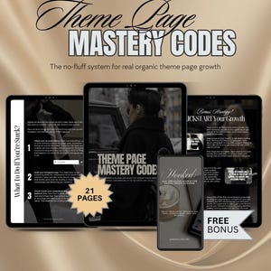 Theme Page Mastery Codes | Instagram Growth Guide MRR & PLR Rights (Digital Download)