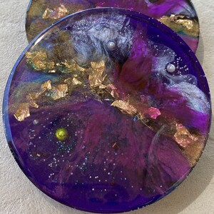 Epoxy Resin Coasters - Set of 2 - Edge of the Galaxy
