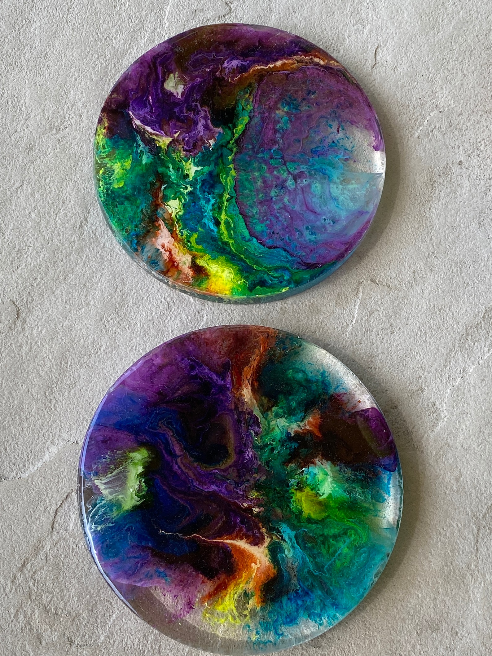 Buy Ocean Coral Inspired Epoxy Resin Coasters Set of 2 Online in India