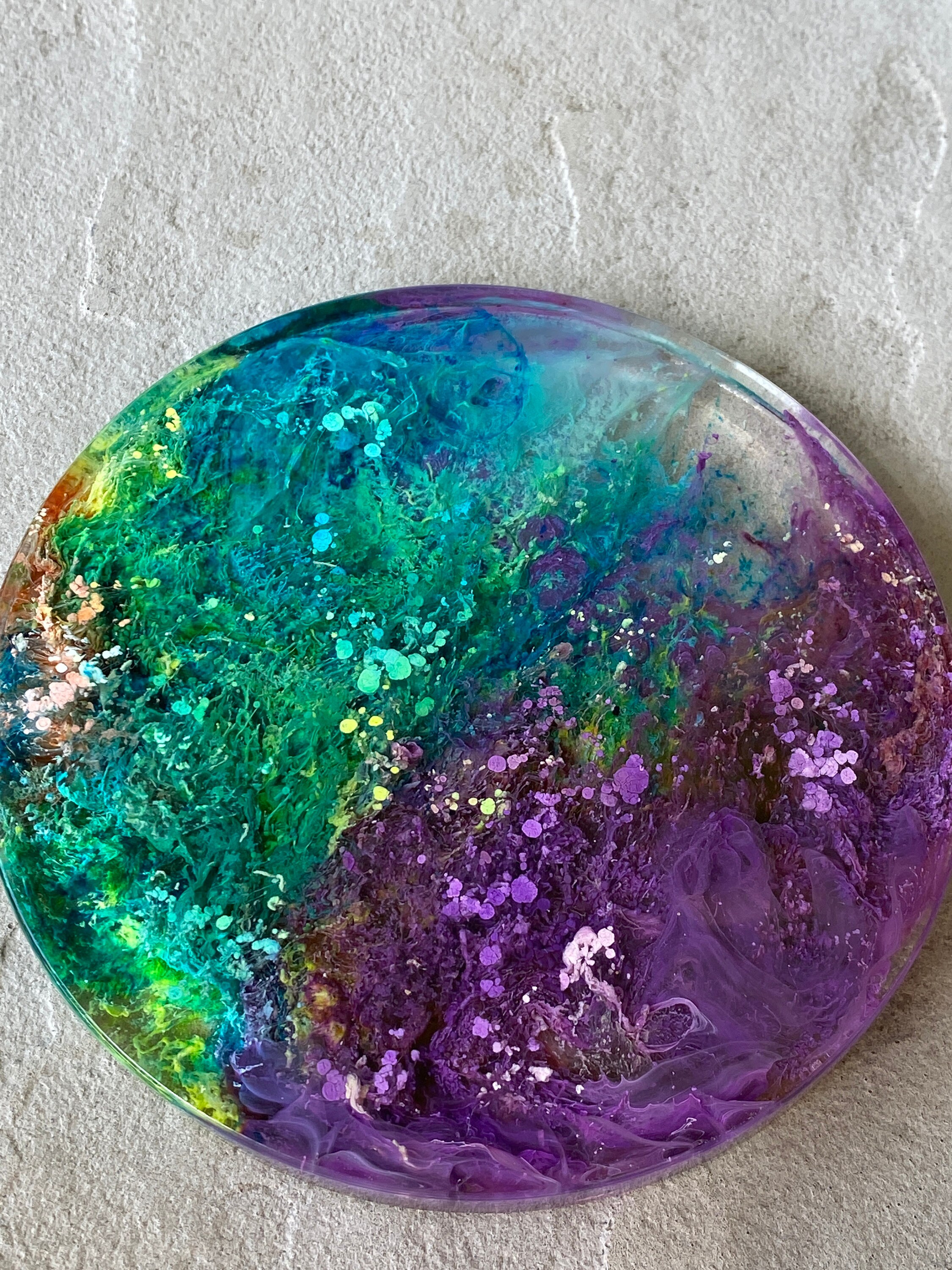 Buy Ocean Coral Inspired Epoxy Resin Coasters Set of 2 Online in India