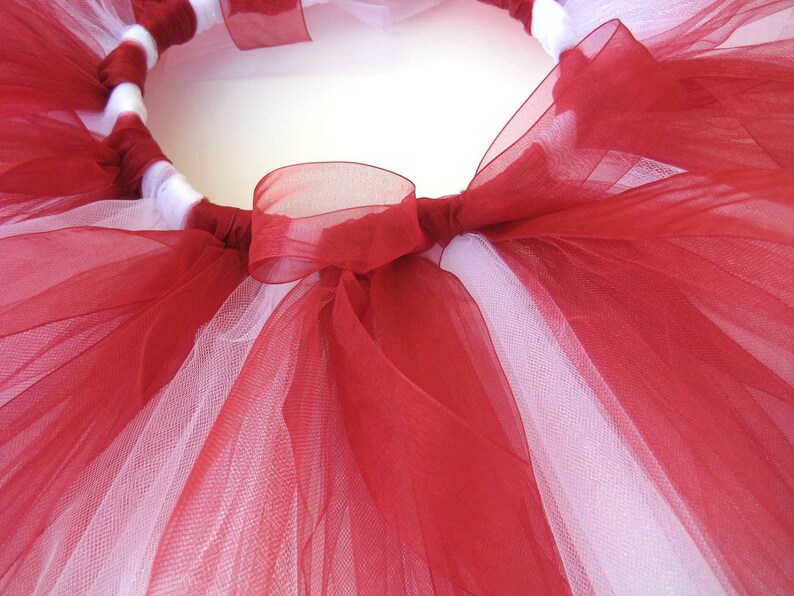 red and white striped tutu