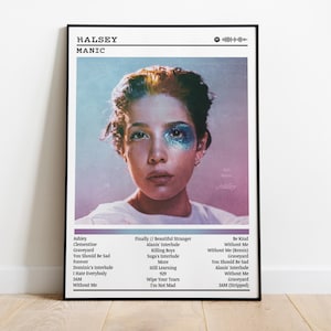 Halsey Manic Album-Poster: Pop Musik Wandkunst