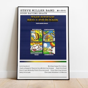 Steve Miller Band Poster | Your Saving Grace Poster | Album Poster Prints | Wall Decor Posters | Album Cover | Rock Music Poster