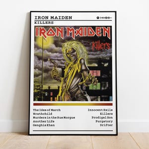 Iron Maiden Poster | Mörder Poster | Album Poster Drucke | Wanddekor Poster | Album-Cover | Metal Musik Poster